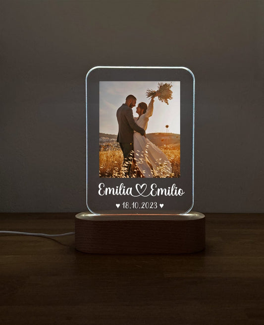 Wedding gift, birthday gift, photo gift, photo lamp, anniversary gift for him, gift for girlfriend, gift for partner, baby