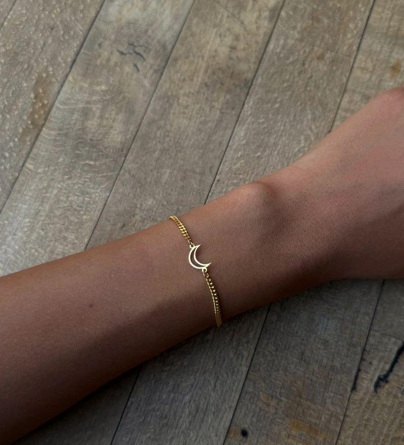 Couples Bracelet Set, Matching Bracelets,Crescent Moon Bracelet,Dainty Sun Bracelet,Sun Bracelet, Sunshine Bracelet, , Best friend bracelet,