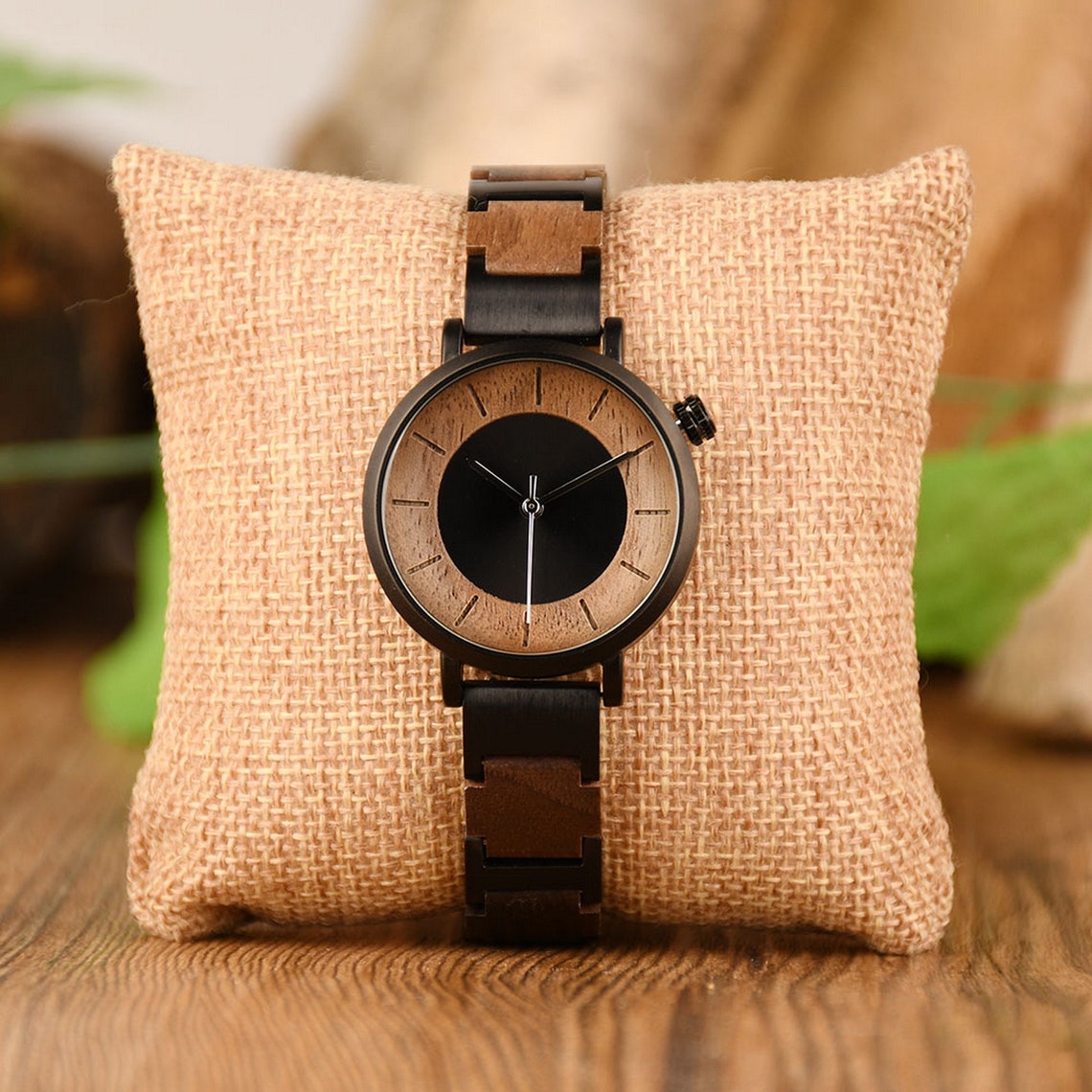 Couple Watch, Customized Wood Watch, Walnut Couple's Wood Watch, Anniversary Gift, Men and Women Wood Watch, Personalized Wedding Gift