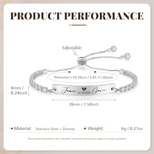 Personalised Name Bracelet Engraved Bracelet Gift for her Personalized Human Eye Bracelet Long Distance bracelets Date and Name Bracelets