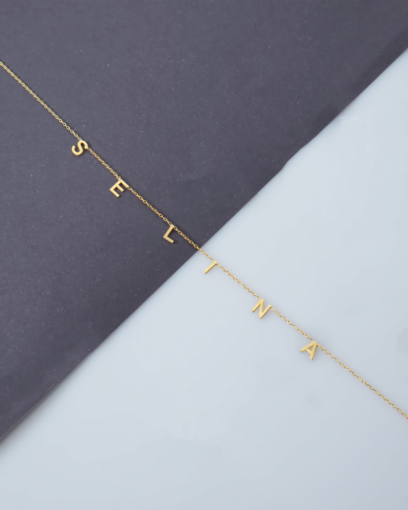 Name Necklace - Initial Necklace - Personalized Letter Necklace - Mother Gifts - Gifts for Her- Birthday Gift - Necklace - Christmas Gift