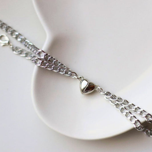 Matching Couples Bracelets Set, Magnetic Bracelet for Couple, Long Distance Relationship Gift
