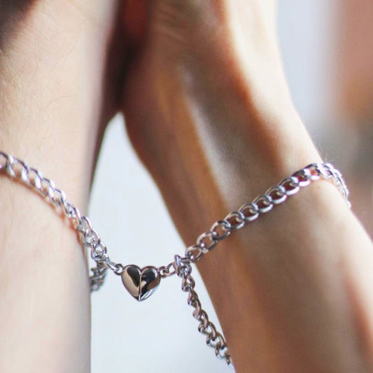Matching Couples Bracelets Set, Magnetic Bracelet for Couple, Long Distance Relationship Gift
