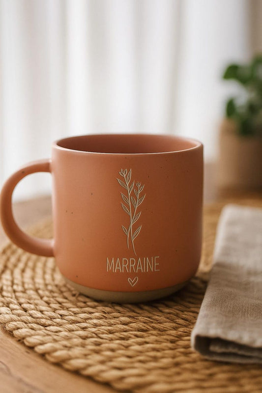 Personalized Engraved Ceramic Coffee Mug: Custom Text Gift