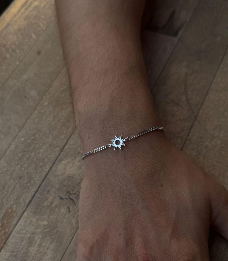 Couples Bracelet Set, Matching Bracelets,Crescent Moon Bracelet,Dainty Sun Bracelet,Sun Bracelet, Sunshine Bracelet, , Best friend bracelet,