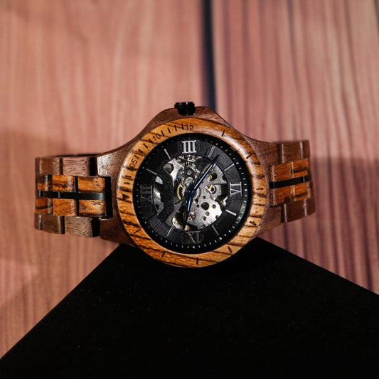 Engraved Men's Watch,Eco-Friendly Gifts Men,Wood gifts for men
