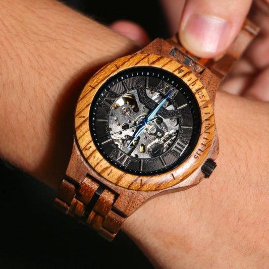 Engraved Men's Watch,Eco-Friendly Gifts Men,Wood gifts for men