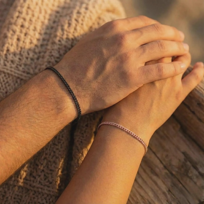 Couples bracelet permanent His and Her gift Infinity Waterproof jewelry Long distance Valentines gift kit