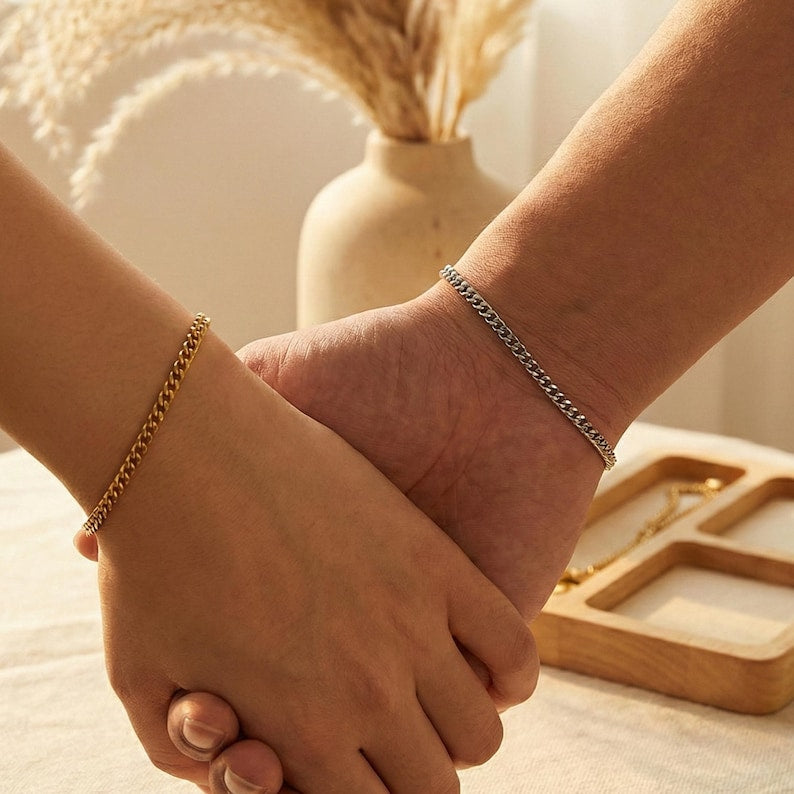 Couples bracelet permanent His and Her gift Infinity Waterproof jewelry Long distance Valentines gift kit