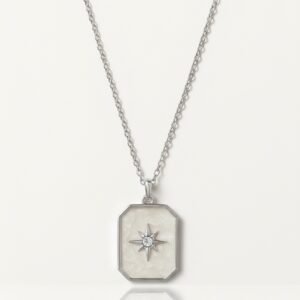 Stainless Steel Silver Star Necklace For Women
