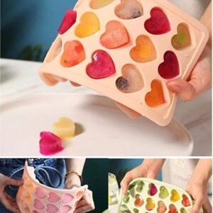 Practical Heart Shaped Silicone Ice Mold Non Stick Silicone Ice Tray