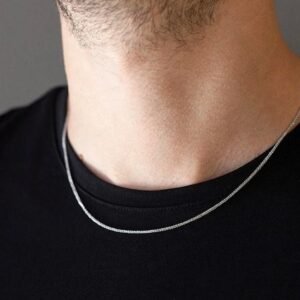 Stainless Steel Men Snake Chain Necklace 50 Cm